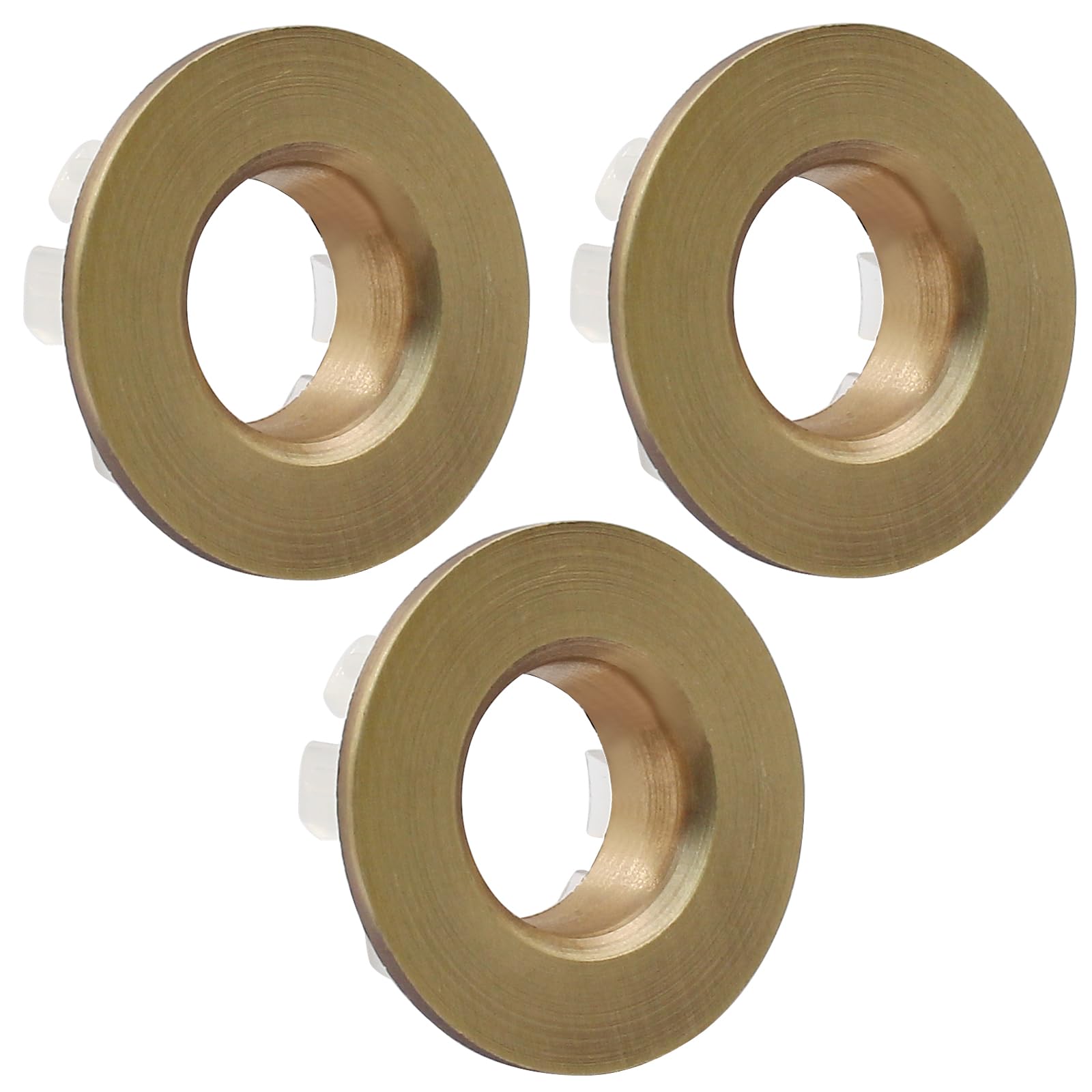 Cjueiom 3 Pcs Bronze Sink Overflow Rings, Round