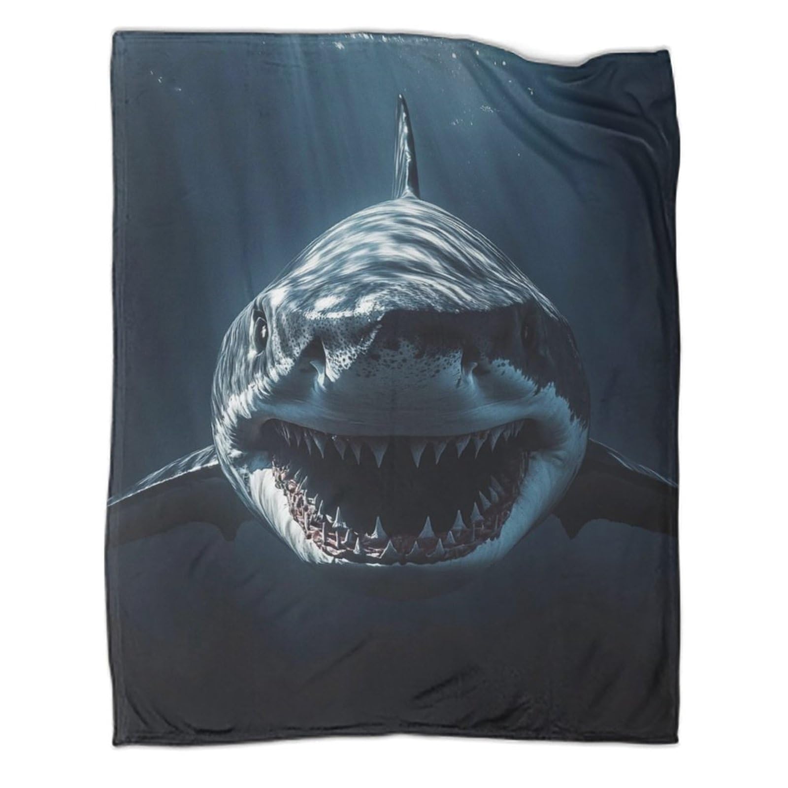 Couverture requin en flanelle 150x200cm pour canapé et lit d'adulte ou enfant