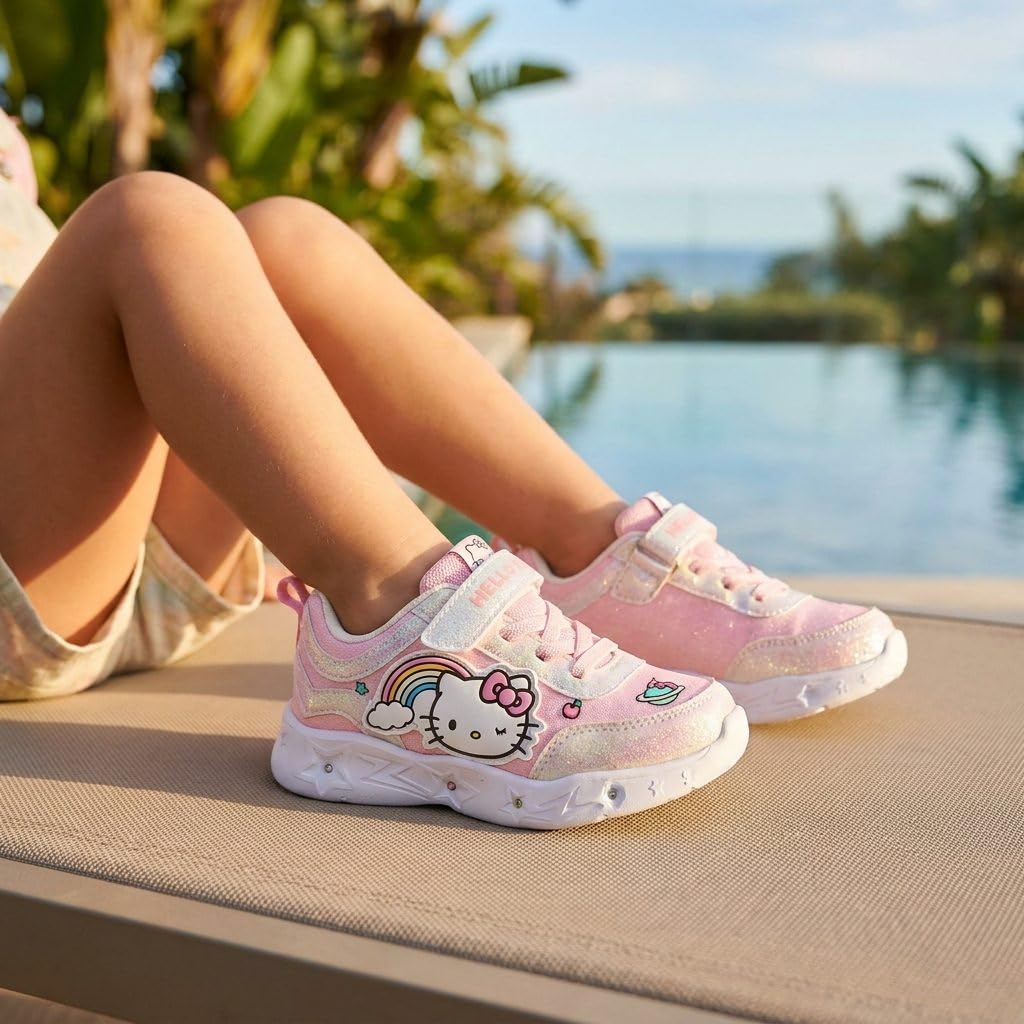 Deportivas Hello Kitty con Luces Suela Ligera de EVA - Zapatillas Hello Kitty Cómodas para Niño y Niña
