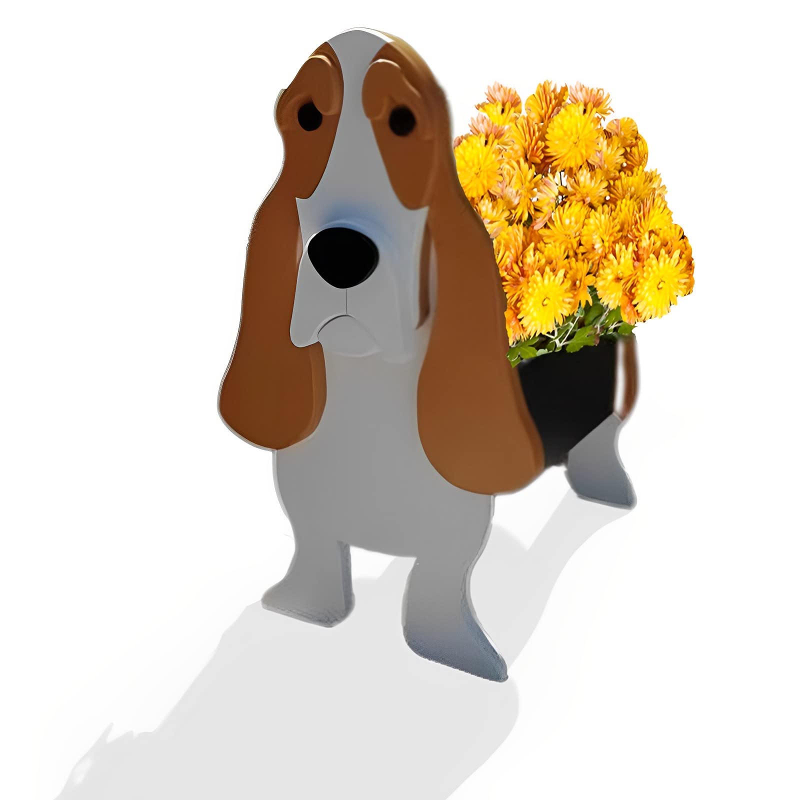 strolfay Dog Flower Planter Gifts for Women,Cute PVC Dog Planters,Flower Pots Indoor Outdoor,Garden Planter for Birthday,Office,Pet Lovers 9.45 * 8.54 * 13.23in(Basset Hound) โ image 1