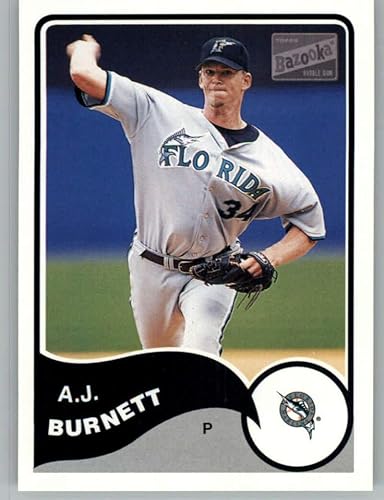 2003 Bazooka #34 A.J. Burnett NM-MT Florida Marlins Baseball MLB