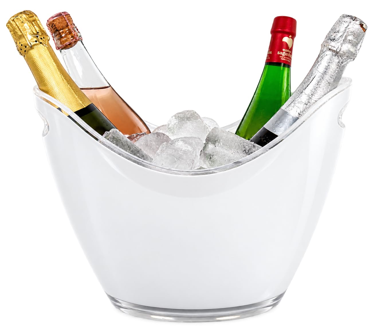 Vin Bouquet Sektkühler 4 Flaschen, Eiskübel für Wein, Sekt und Champagner – Ansicht 2