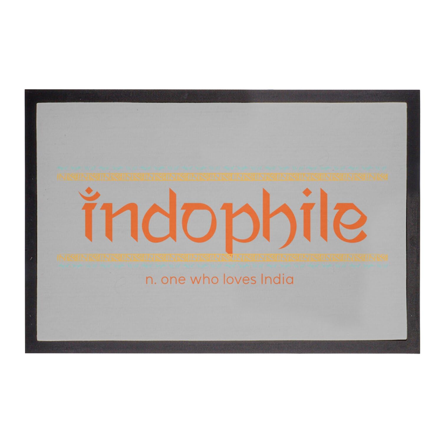 Paillasson gris Fabulous fini les sols sales tapis entrée style Inde 60x40