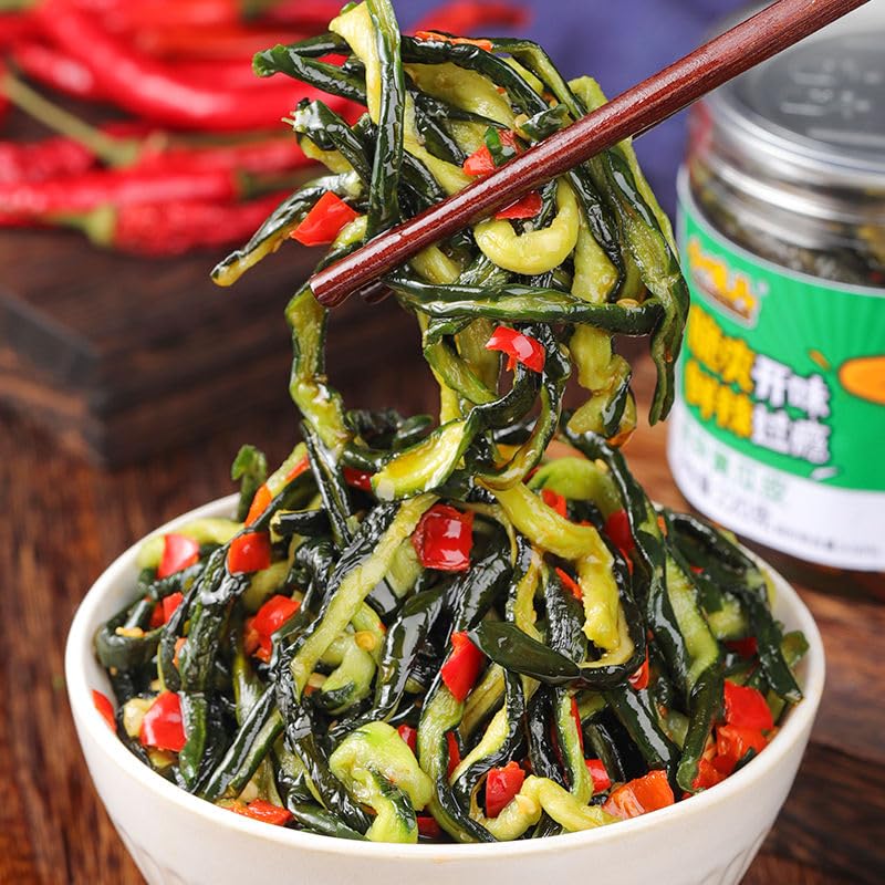 Miniatura 4 de Encurtidos caseros, verduras en escabeche chinas, rábano seco crujiente picante, chile gongcai, guarniciones para el desayuno, Aperitivo picante