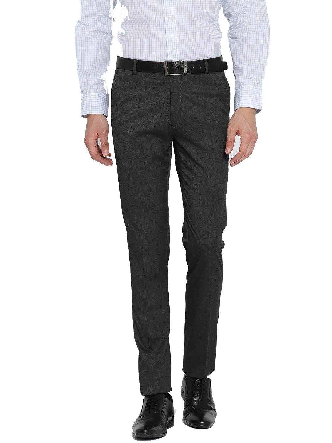 Men's Slim FIT Premium Formal Trousers Pants (44, Mix Grey)-image-36
