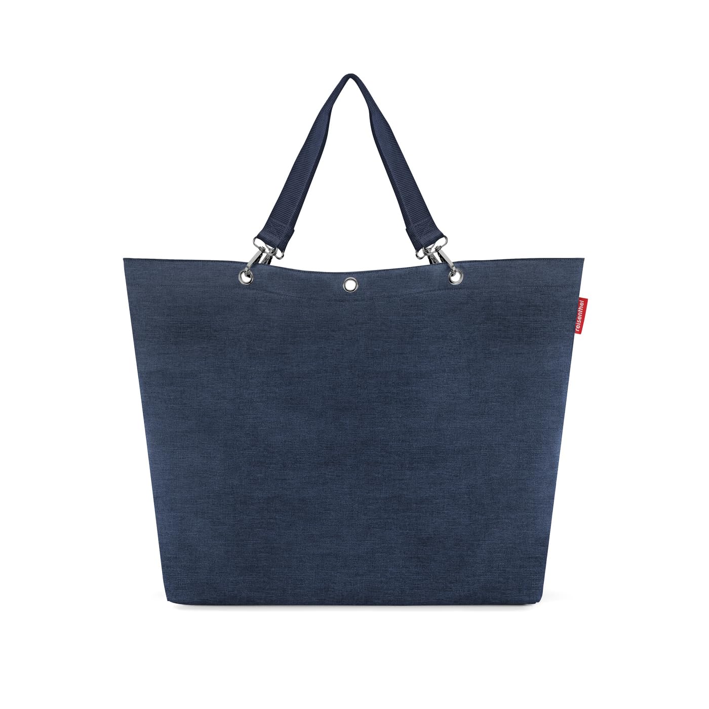 reisenthel shopper XL twist navy – Geräumige Shopping Bag und edle Handtasche in einem – Aus wasserabweisendem Material