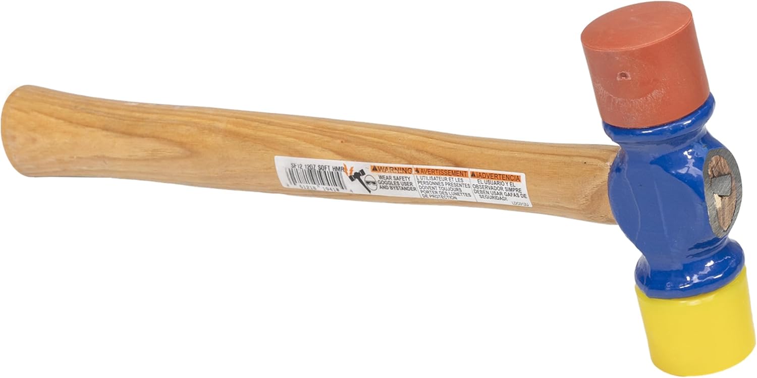 VAUGHAN Soft Face Hammer, American High Carbon Steel Head, 12 oz, Made In The USA, SF12, VN19410