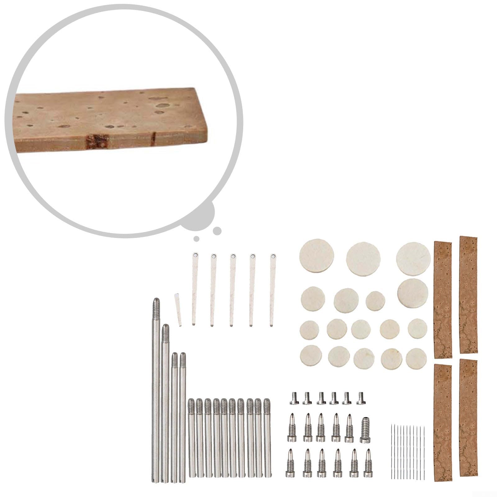 Kit de reparación de clarinete que incluye tornillos de repuesto y resortes para restauración de mecanismo de llave de clarinete Sib