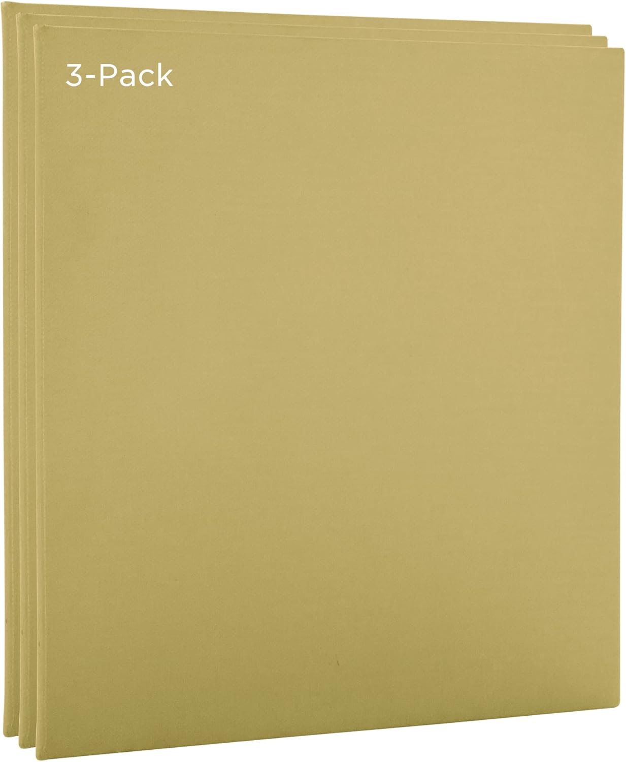 Paramount Pro-Tones All-Media Toned Canvas Panels 3-Pack - Triple-Primed 100% Cotton Canvas, Non-Reflective Colors - Dune 12x16