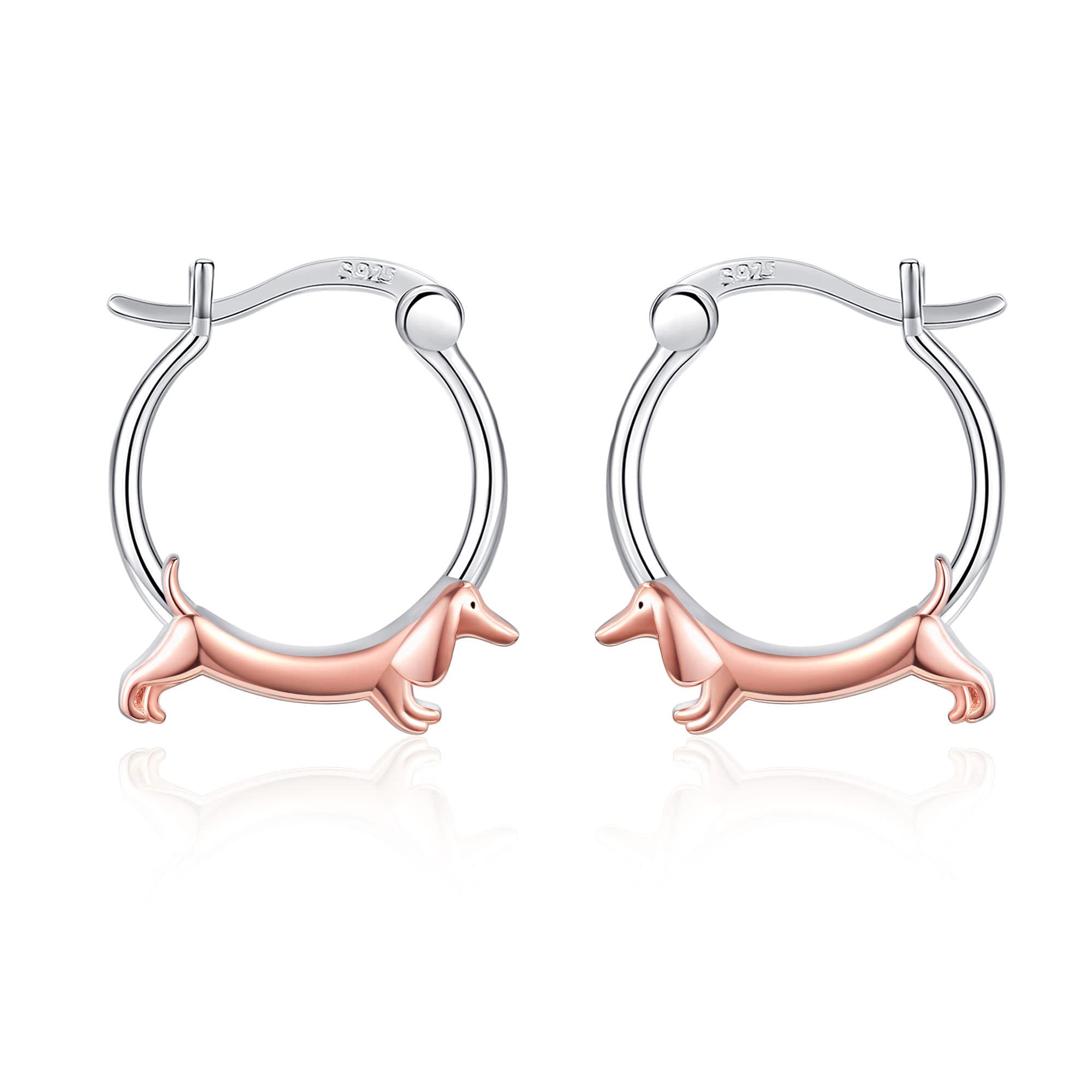 Dachshund Gifts Weiner Dog Earrings Sterling Silver Dachshund Earrings Dachshund Jewelry Weiner Dog Gifts for Women Girls, Sterling Silver, No Gemstone