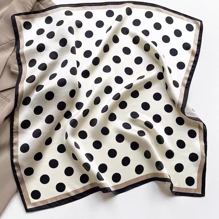 ANDANTINO 100% Pure Mulberry Silk Small Square Scarves -21'' x 21''- Digital Printed Neckerchief –Women Men Lightweight Scarf - Image 6