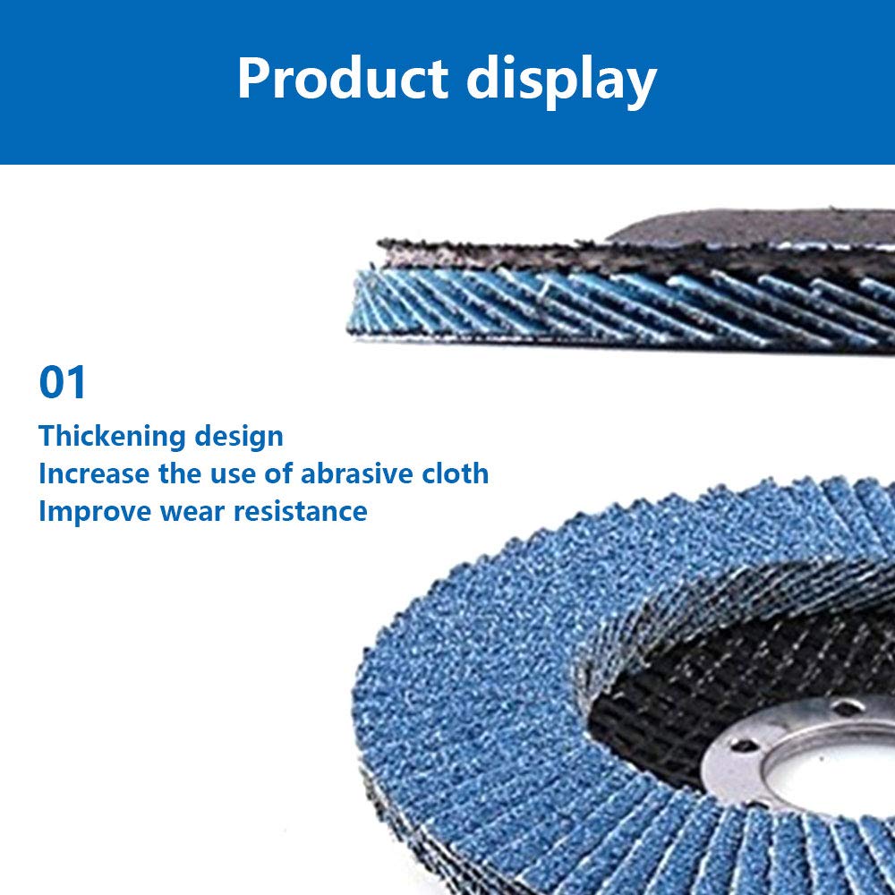 10 Scomparti for Dischi 115 mm Grana 60 Dischi lamellari da 4,5 Pollici for smerigliatrice angolare for levigatura di Legno, plastica e Metallo (60 Maglie)