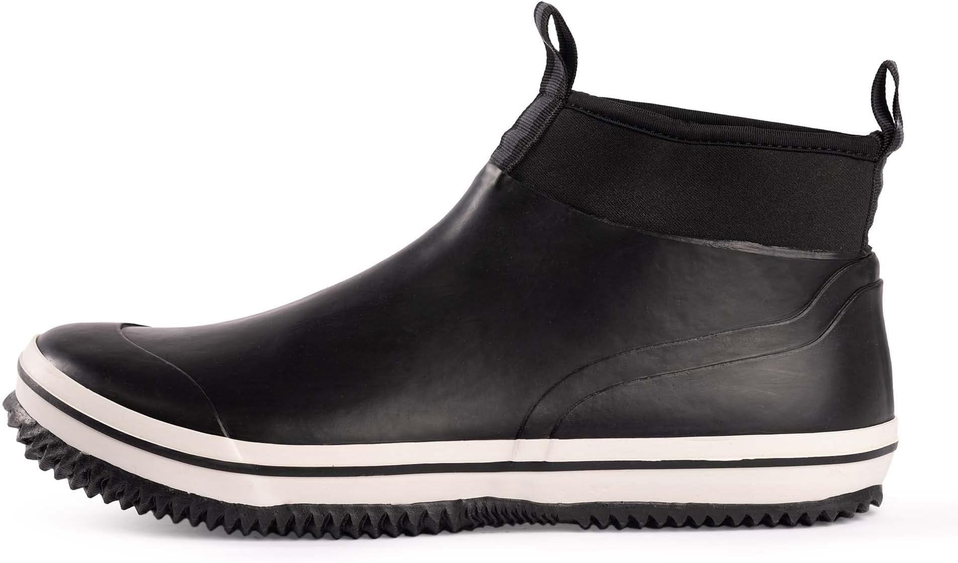 NORTY Size 6-Inch Rubber Ankle Rain Boots for Men - Waterproof Rubber Boots Deck Shoes for Work and Recreation- All-Weather Outdoor Mens Footwear - Runs 1-2 Sizes Large