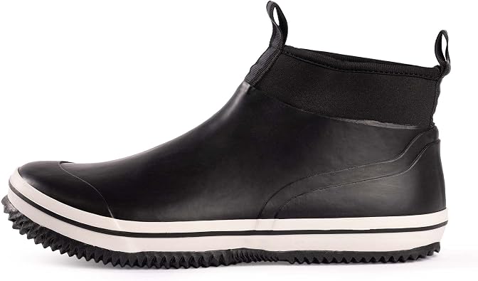 NORTY 6-Inch Rubber Ankle Rain Boots for Men Runs 1-2 Sizes Large | Waterproof Rubber Boots Deck Shoes for Work and Recreation- All-Weather Outdoor Mens Footwear