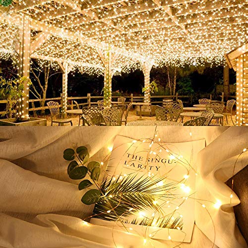 Brizled 2-Pack Solar String Lights (132ft, 400 warm-white LEDs, 8 modes) — view 9