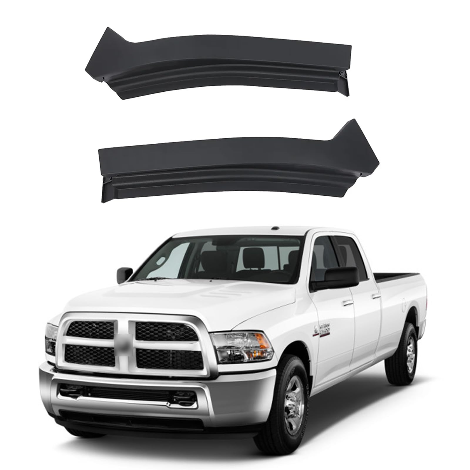 Bumper Trim Filler Molding Front Left+Right Side 2pcs Fit For 2010-2018 Ram 2500 3500