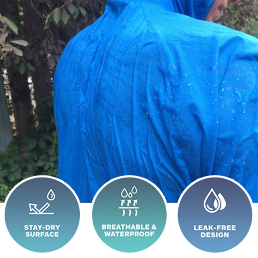 Regenjacke Damen Herren Wasserdicht Regenponcho Atmungsaktiv Regen Poncho Windbreaker Leichte Softshelljacke Frühling Sommer Jacke Einfarbig Outdoorjacke Faltbar Regen Jacke