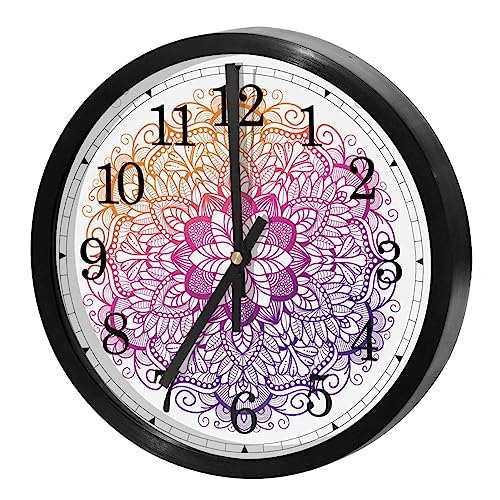 Horloge murale à quartz sans tic-tac ronde géométrique pour école - 2