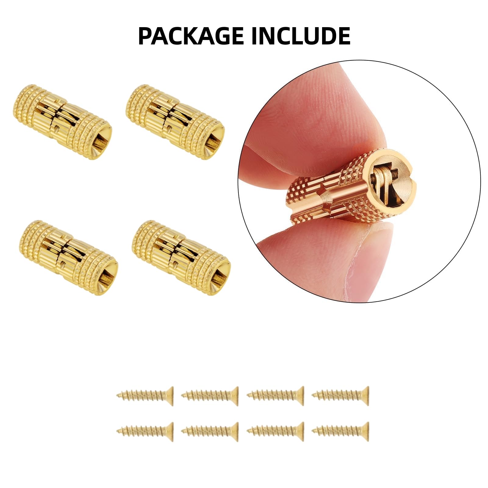 Hidden Barrel Hinges - Brass Furniture Hinges -6