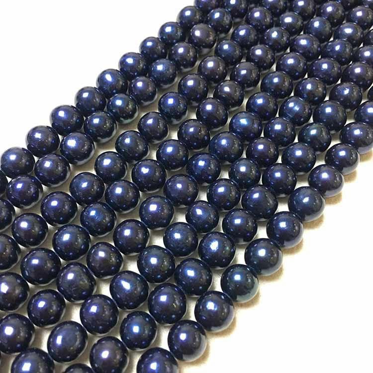 CEMELI 37 CM 8-9mm Nero Naturale Perle D'acqua Dolce Coltivate Perline Fili Per Creazione di Gioielli Vera Perla Borda il Braccialetto Perline Artigianali