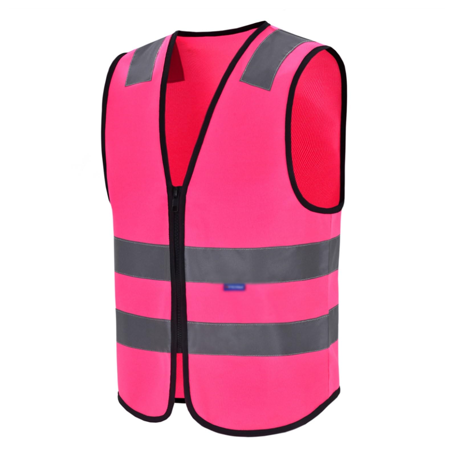 Chaleco de seguridad de alta visibilidad for hombres y mujeres, chaleco de trabajo reflectante con bolsillos y cremallera, ropa de seguridad vial. chaleco reflectante
