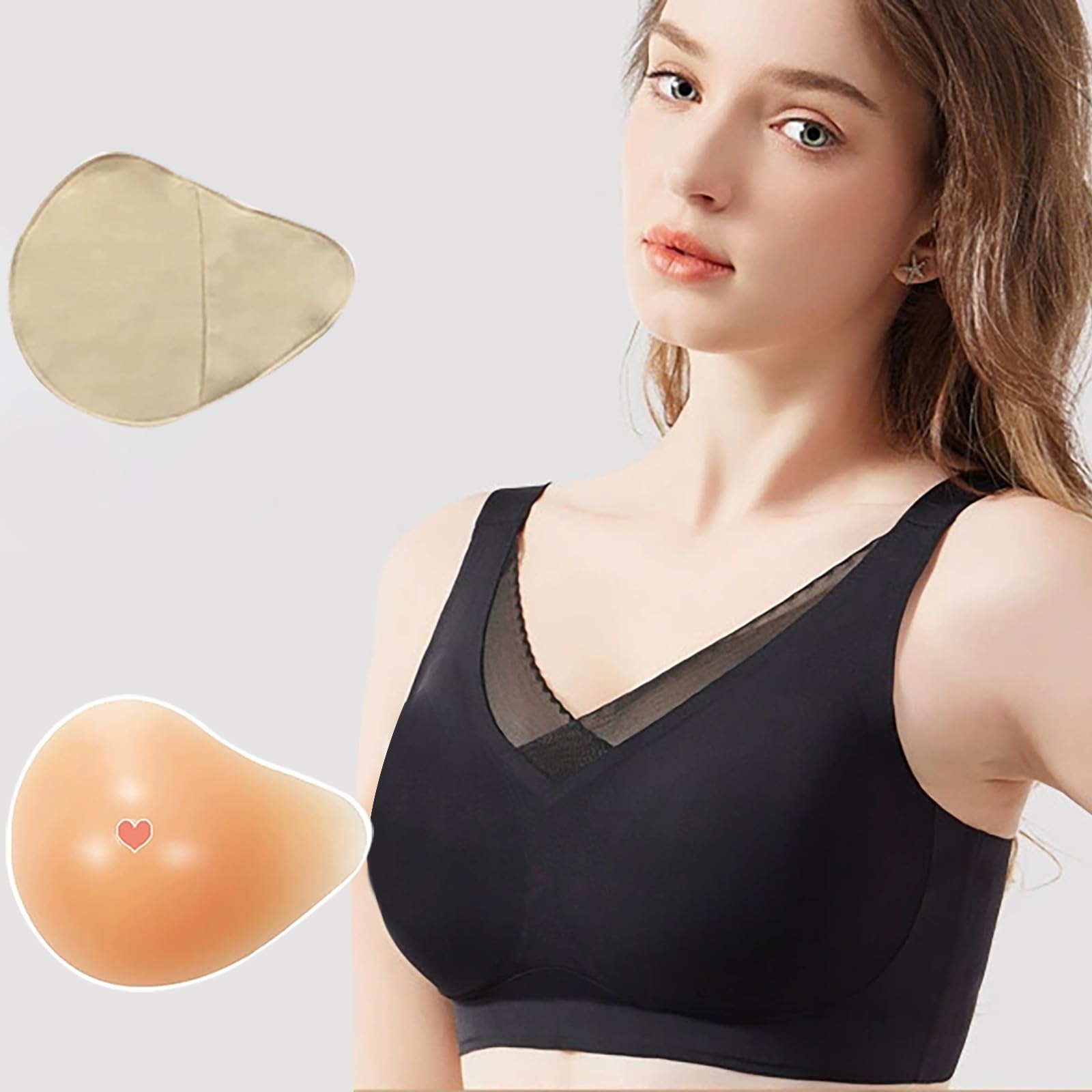 Sujetador Terapéutico Postmastectomía con Prótesis Integrada de Silicona Elegante y Cómodo para el Cuidado del Cáncer de Mama