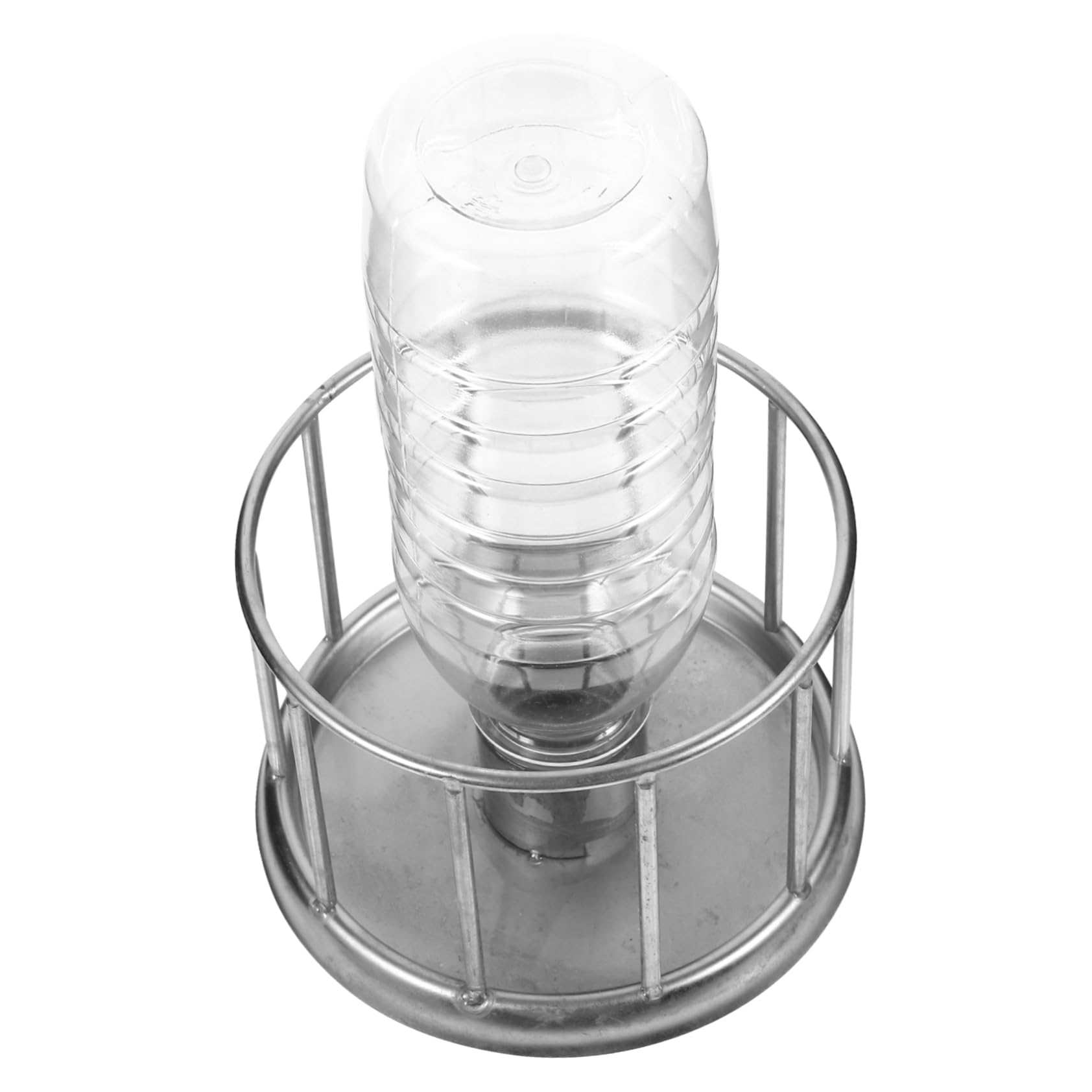COLLBATH 4 Piezas Comedero De Agua para Cuenca De Agua para Mascotas Suministros para Reptiles Bebedero De Agua para Mascotas Gateando Tazón De Reptil Acero Inoxidable Silver
