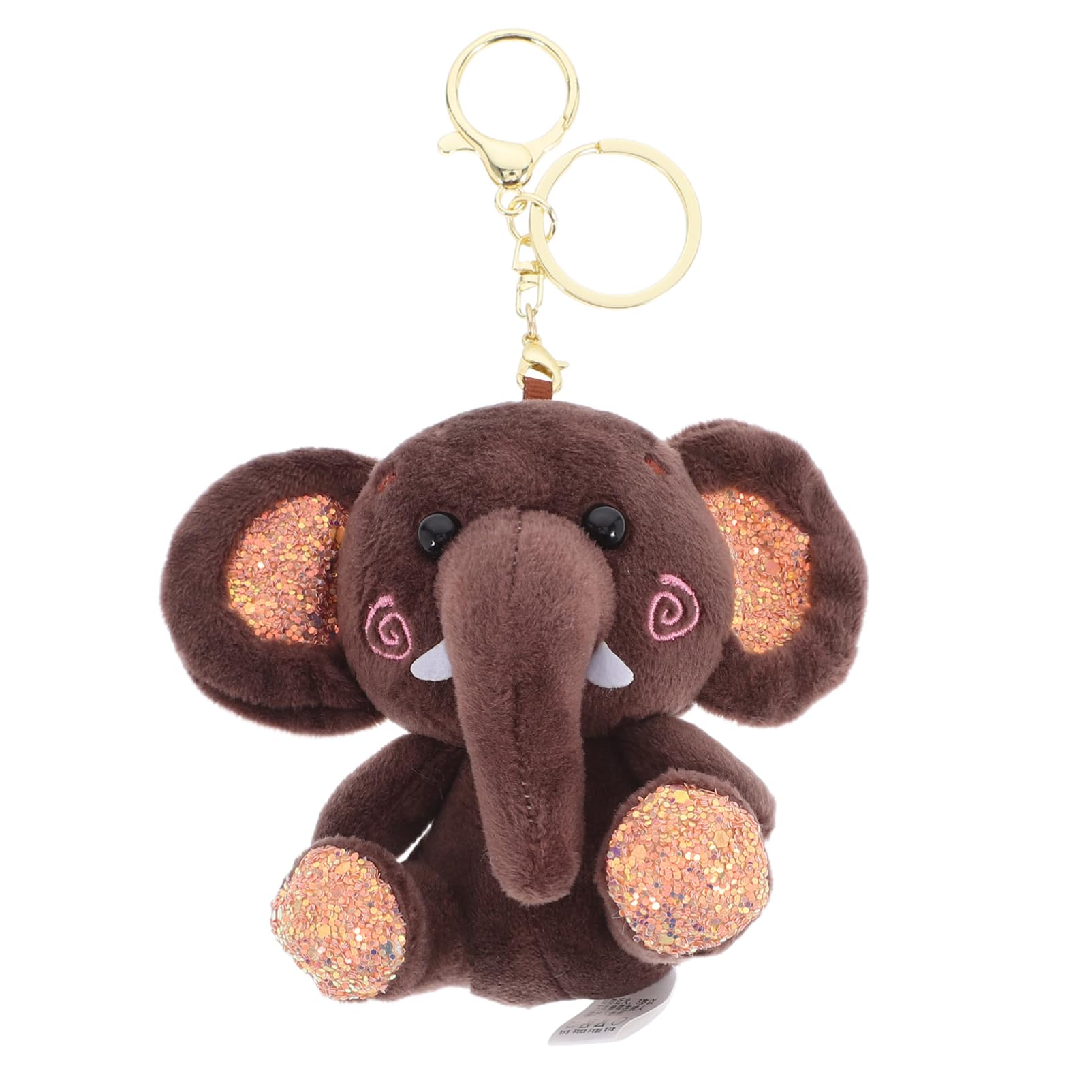 Healeved Elephant Keychain Key Holder Plush Keyring for Car Keyring Chain Bag Hanging Ornament