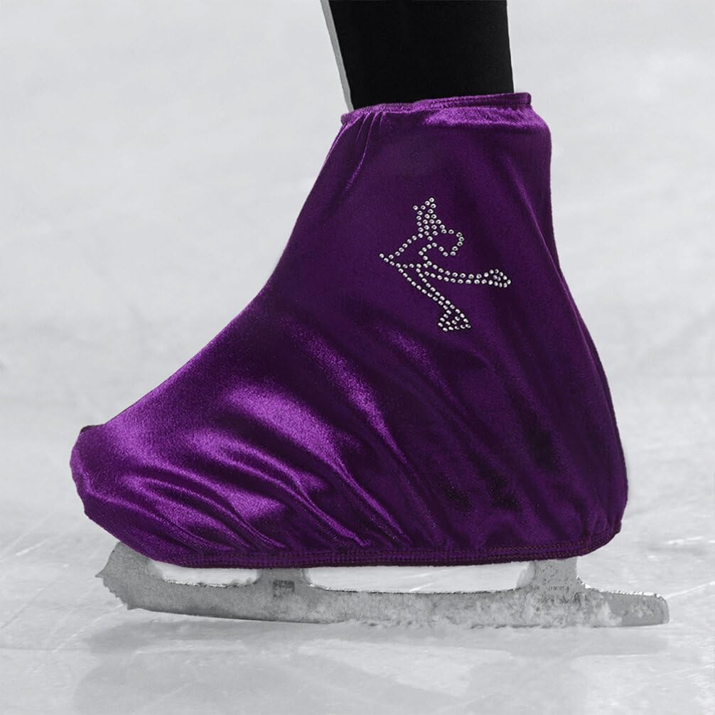 Happyyami Fundas para Patines De Hielo Elásticas Cubiertas De Poliéster para Botas De Hockey Y Patinaje Artístico Niños Y Adultos 7.87X5.90 Pulgadas Protección Ajustable