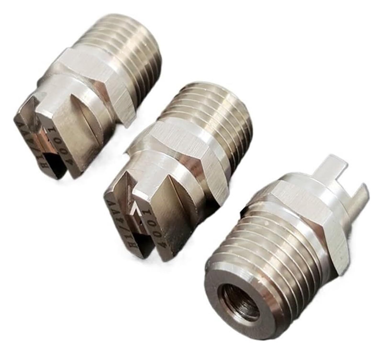 Flat Fan Spray Tip, HVV HU Flat Fan Nozzle 1/4 3/8In 25-110 Degree(Flow 08 (1.8mm),1/4''-Angle 95)