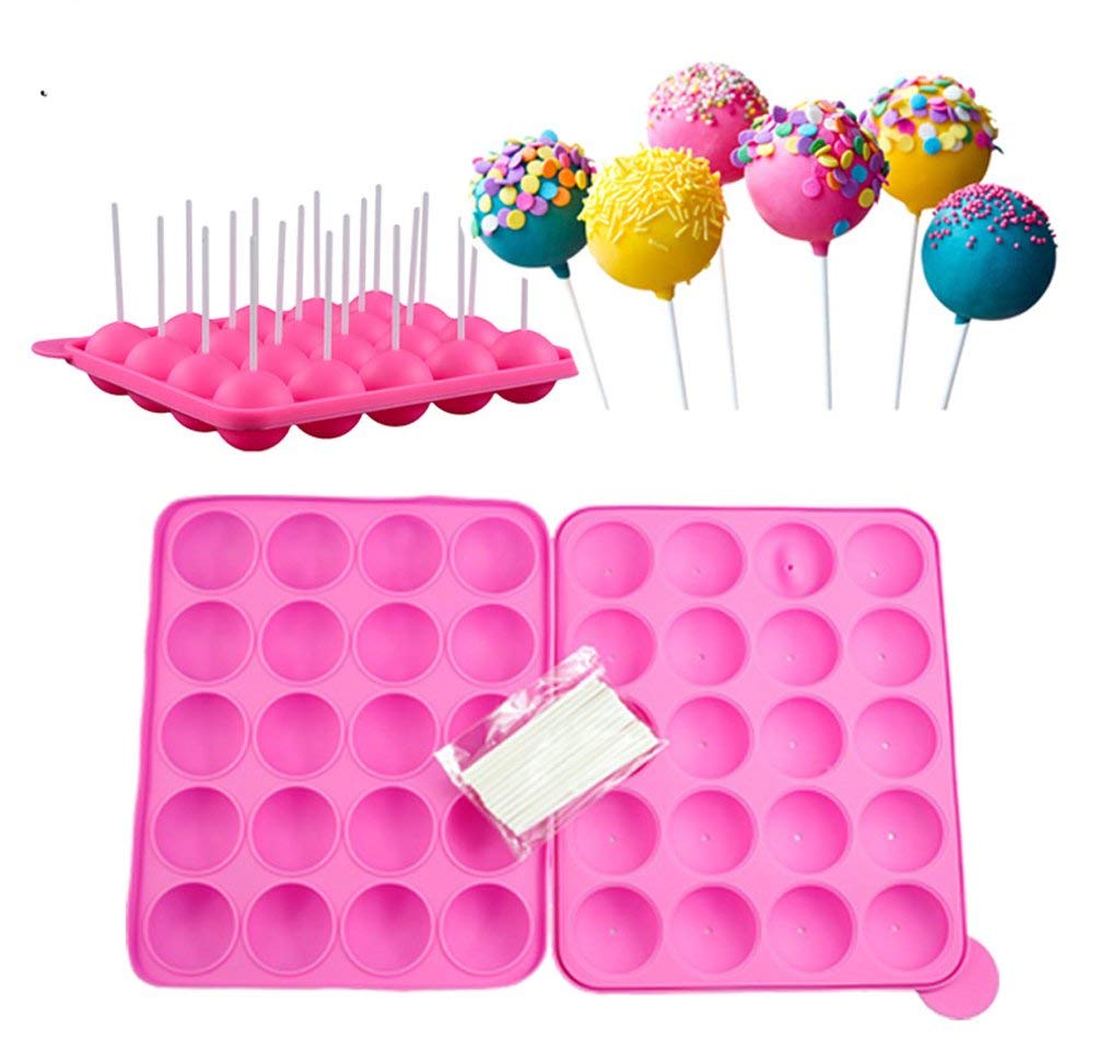 20 wgłębień silikonowa taca Pop Stick Mould- Lollipop Party Cupcake Foremki, bez BPA