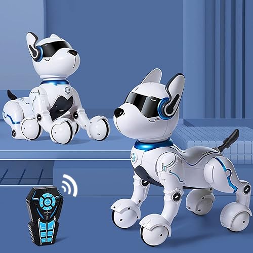 Aokid Juguete robot de control remoto para perro control de voz RC juguete electrónico para mascotas baile programable juguete inteligente para