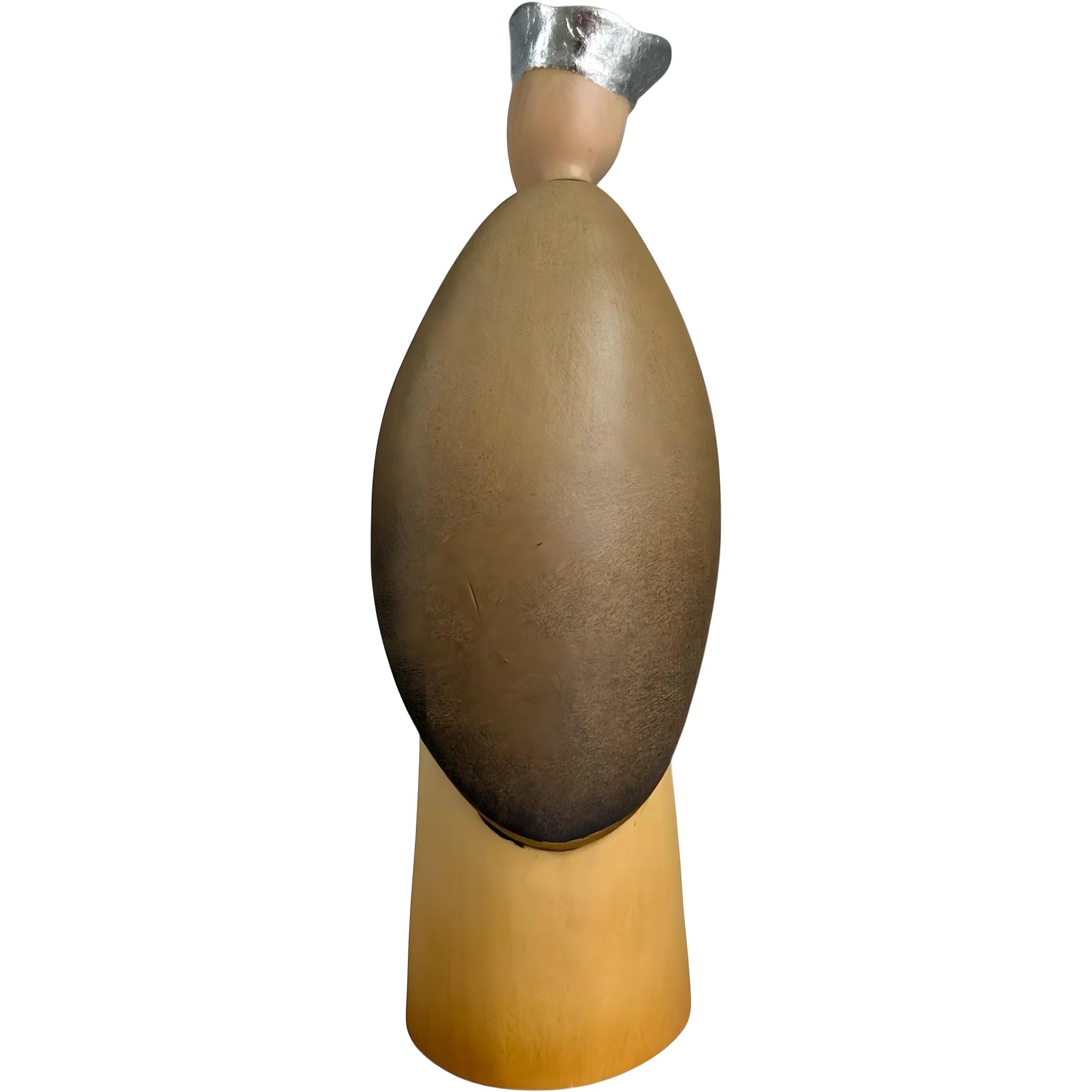 Zauberer Melchior aus Holz 12 cm | Naturholz in Gröden | Krippenfigur