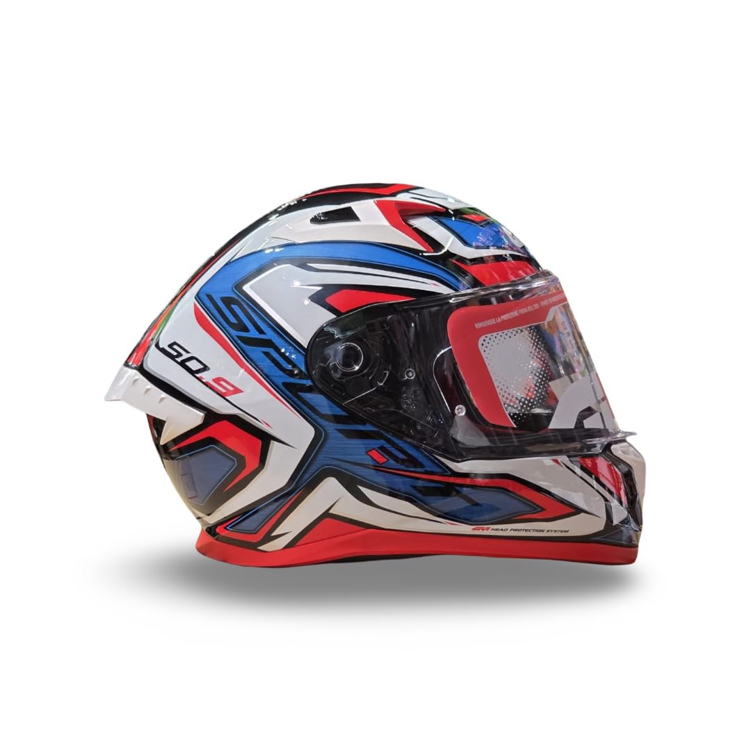 Casco Moto Integral GIVI 50.9 Atomic Rojo Azul Talla M Low Cost