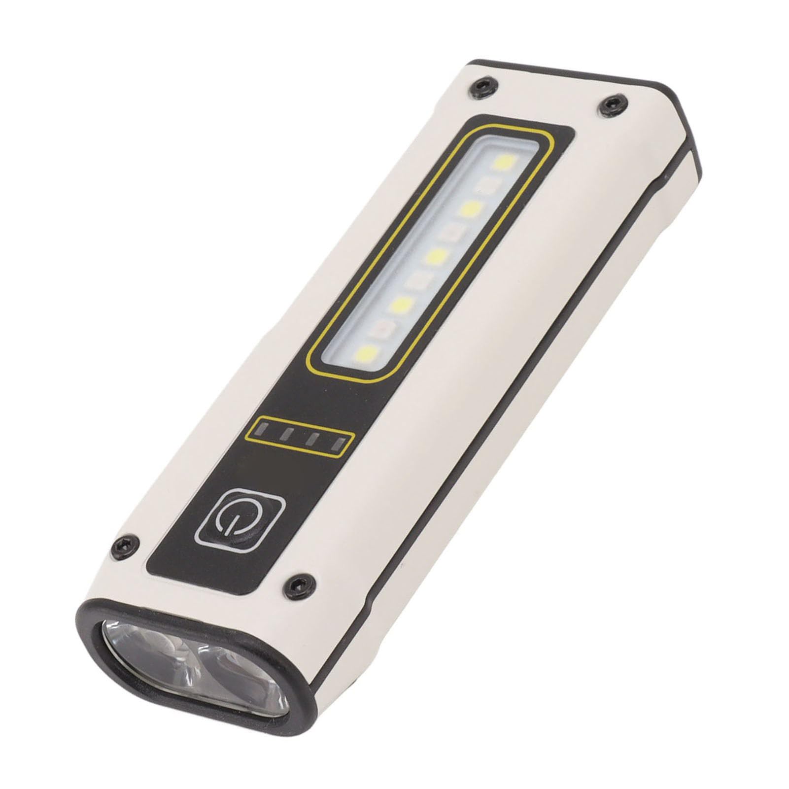 AMONIDA Mini Lampe de Poche à Double Source de Lumière avec Queue (WHITE)