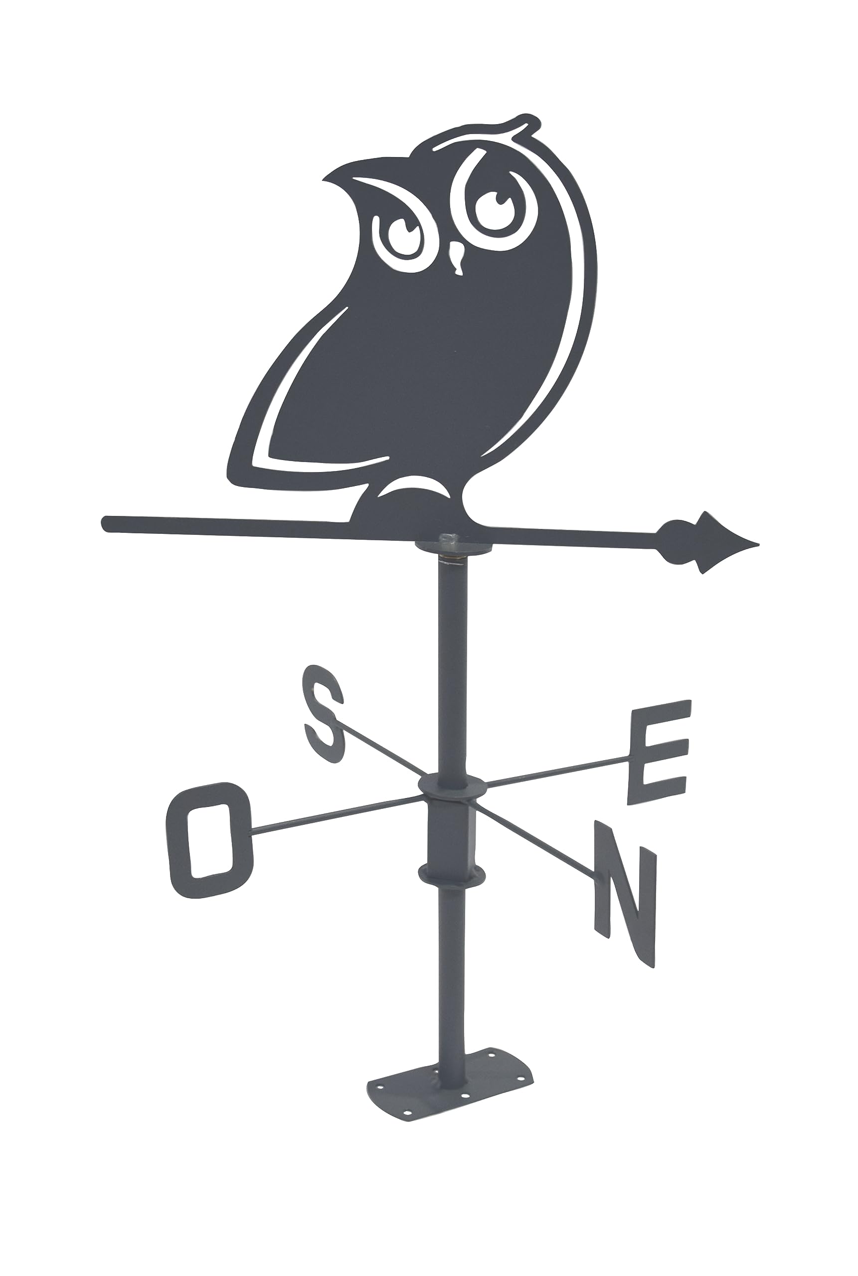 Louis Moulin Girouette Hibou 45x72,5 cm - Anthracite - Made in France