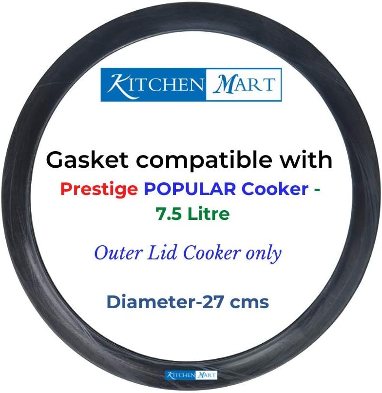 Kitchen Mart Gasket compatible with Prestige Popular Pressure cooker (7.5 Liters)
