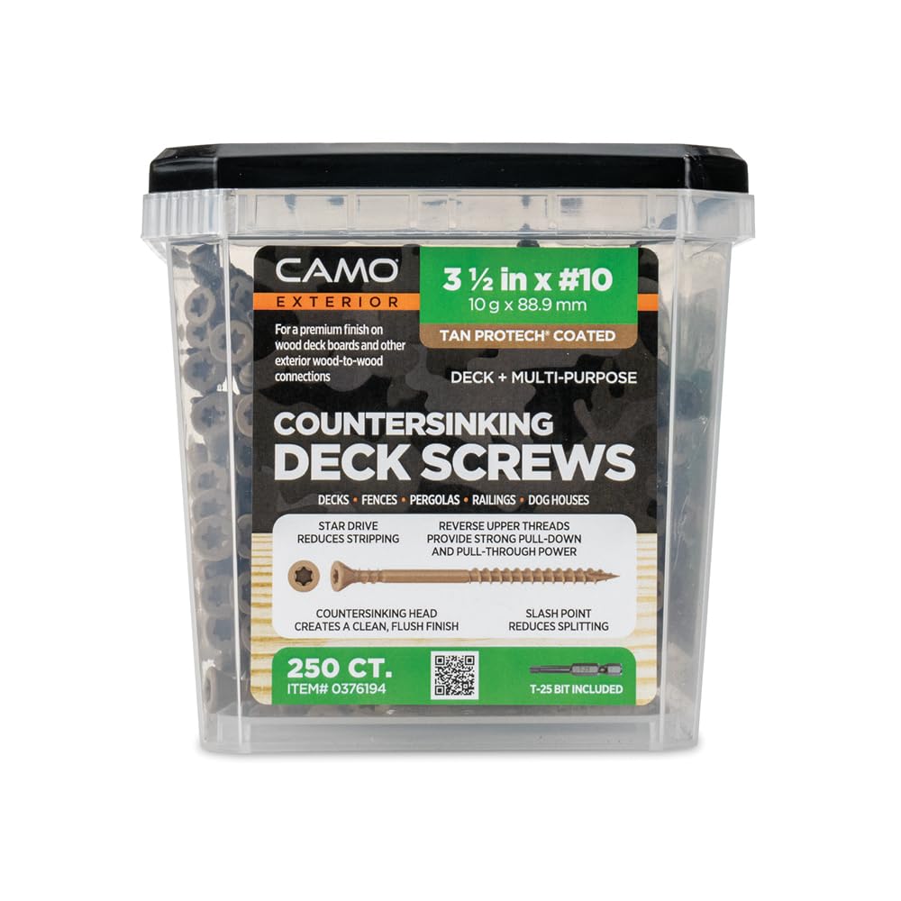 CAMO 3-1/2 "X #10 - Viti a testa svasata, 250 pezzi