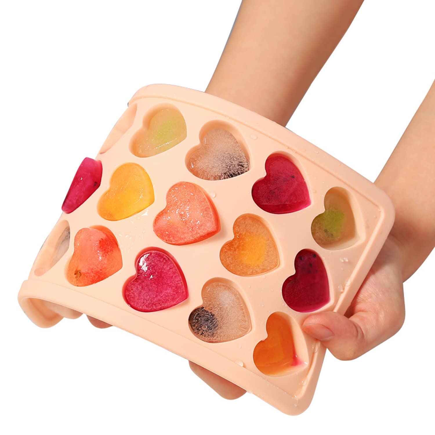 Ice Cube Tray,Heart Ice Cube Tray,21 Cells Mini Heart Shape for Whiskey Water Cocktail Drinks Wine Ice Cream Chocolate.