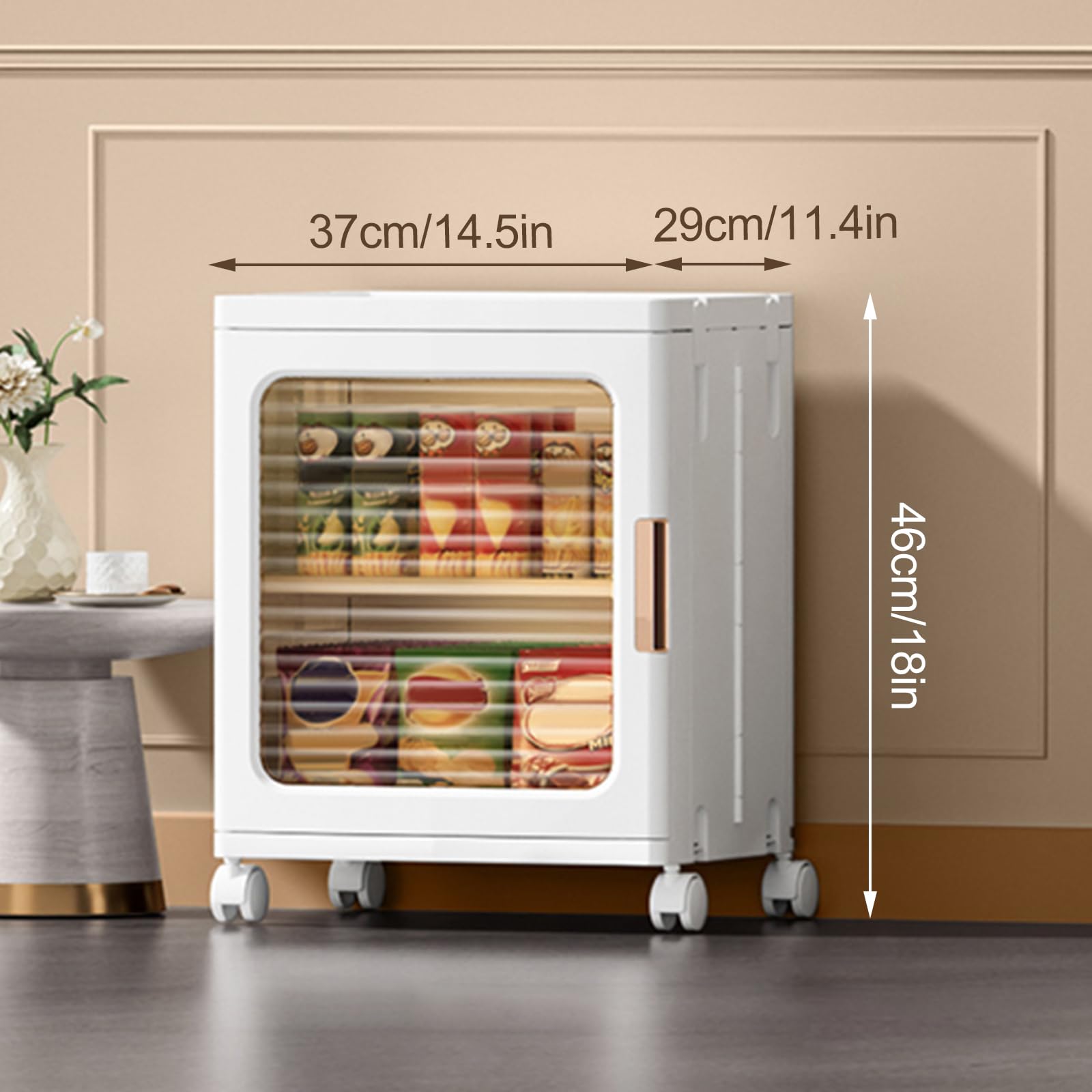 たっくさん収納できるよ。 Amazon｜1pc 7.8 ガル折りたたみ収納ボックスセットドアと蓋付き