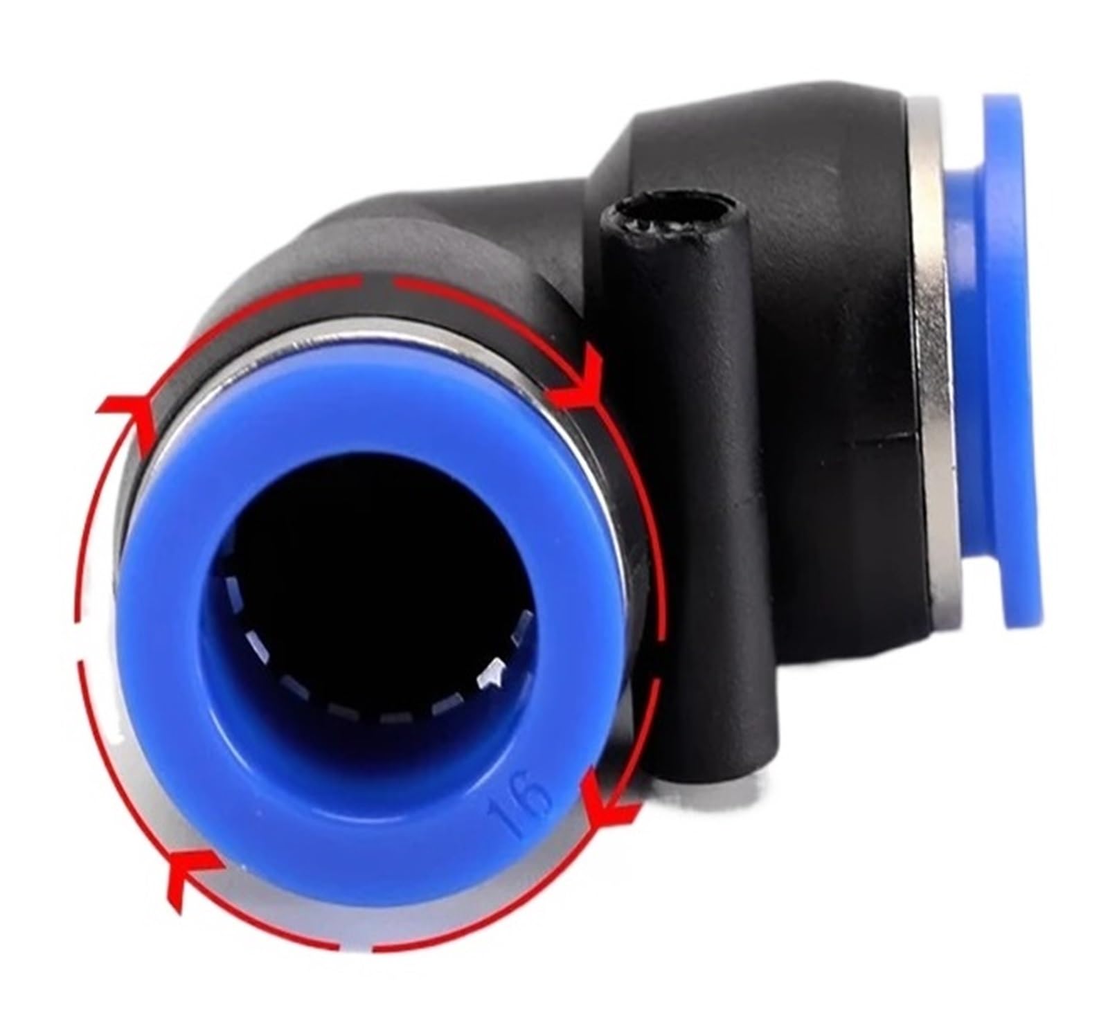 Złączki pneumatyczne serii PV 4 6 8 10 12MM OD Typ L, plastikowa rura przepływowa, kątowe złącza powietrza, 20/100/500 sztuk (PV-8,20 szt.)