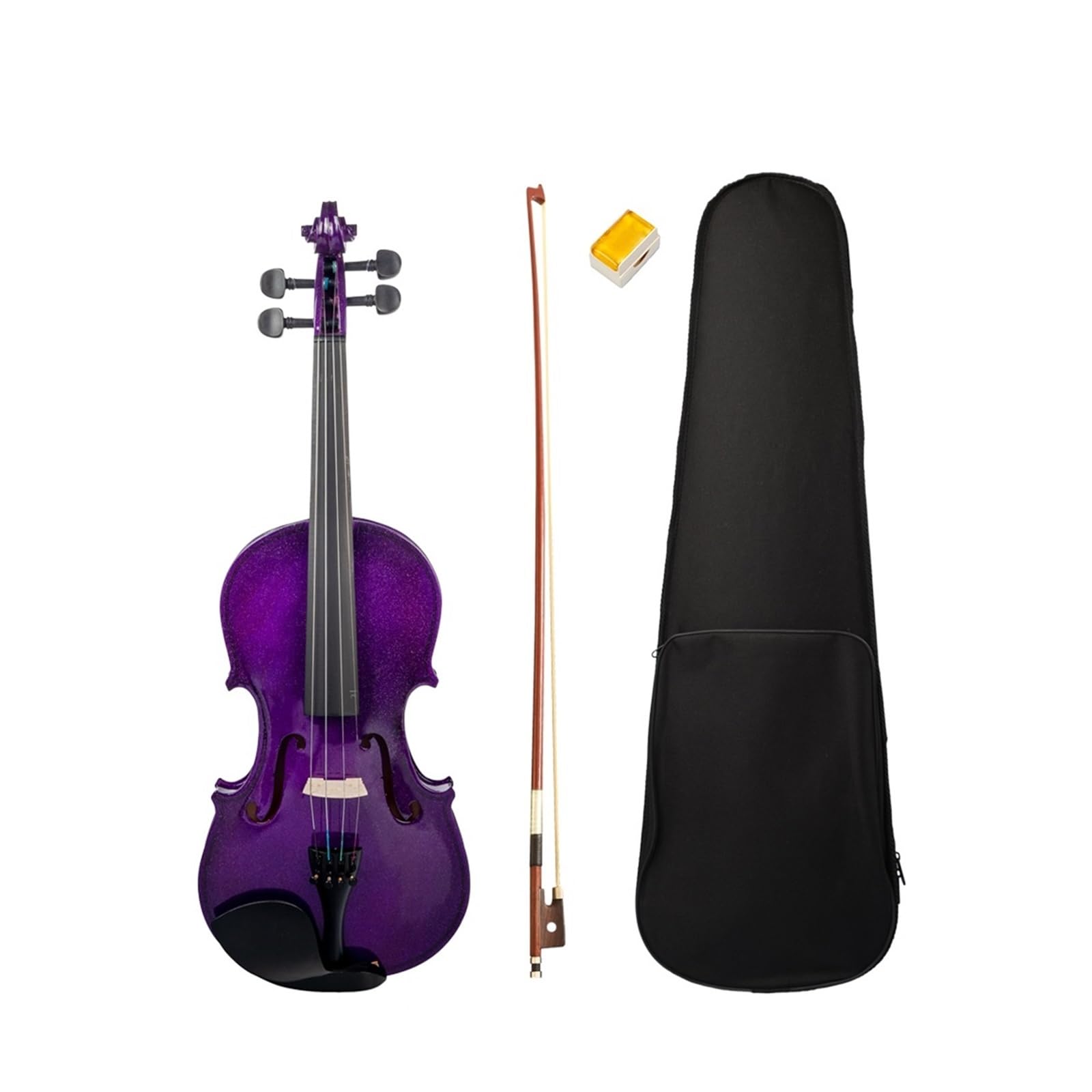 Violines 4/4 Violín Púrpura Estudiante Violín Arco Puente Caso para Estudiante Principiante