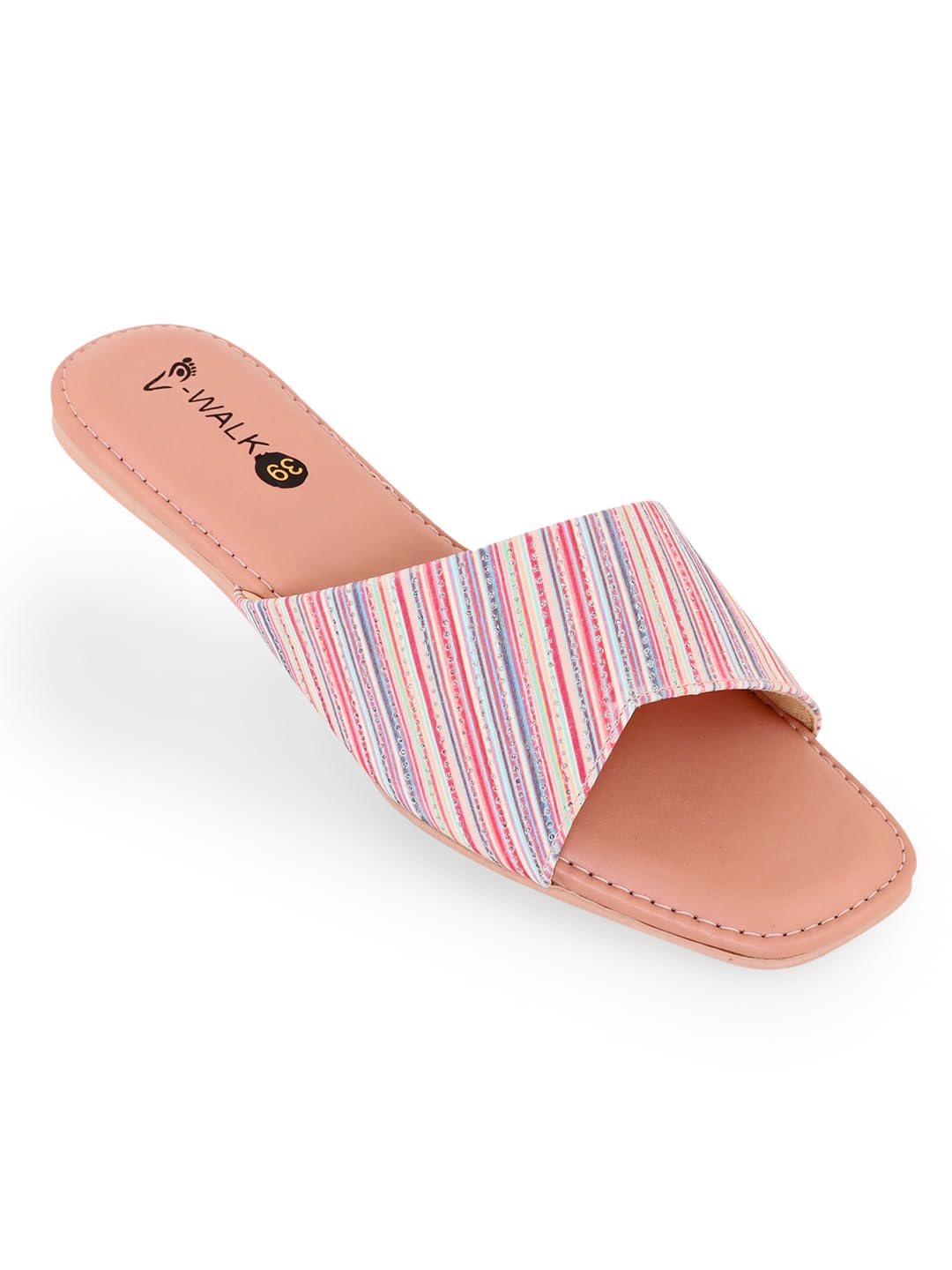 V-WALK Womens Smart-Casuals Slip-Ons Flats | Easy-To-Wear Slipon Flats | College, Office, Shopping, Outdoor & Fashion Sandals for Women | Peach (B0D54GB7SL) Amazon Price History, Amazon Price Tracker