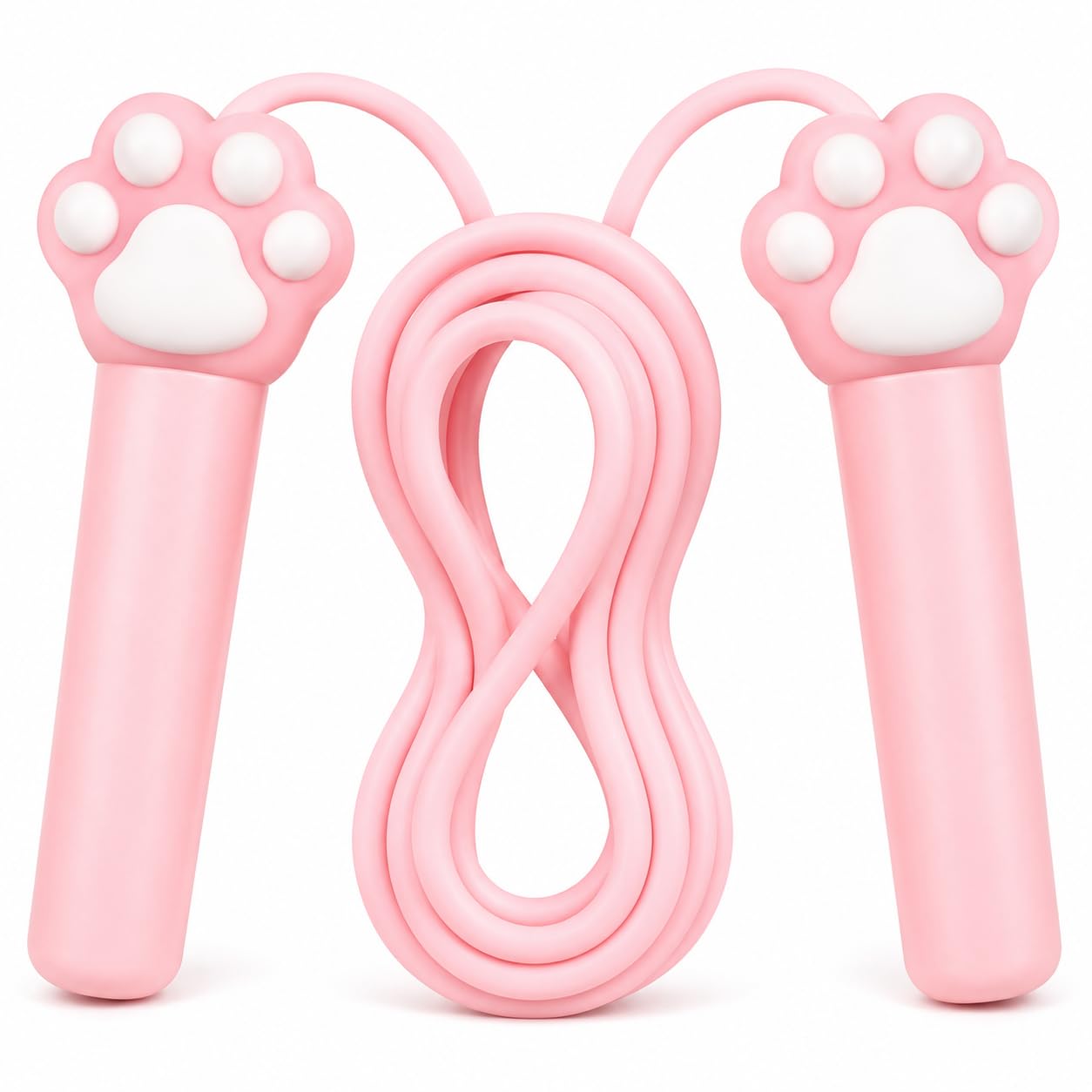 DTR Creation Kids Skipping Rope with Bunny Handles – Adjustable Beaded Jump Rope for Boys & Girls, Non-Slip Grip Handles, Fun Indoor & Outdoor Fitness Toy (Pink & White, 2.5 m)-image-18
