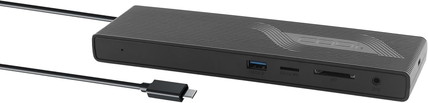 Docking Station USB-C CODi Centro1201 Dual 4K, 85W PD, HDMI, Ethernet