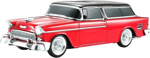 Altavoz Bluetooth retro clásico modelo de automóvil con luz ambiental LED, emparejamiento estéreo TWS, ruedas móviles, sonido HD, altavoz