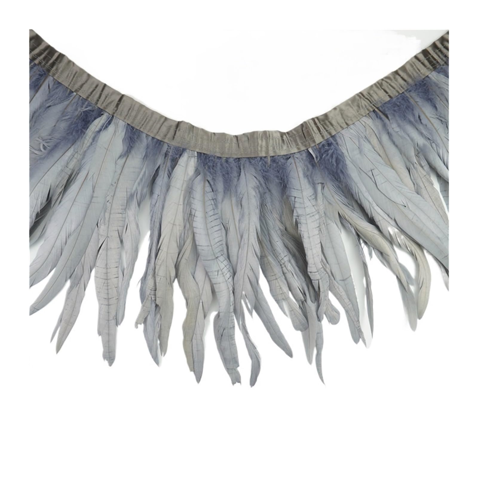Frangia Con Piume 2 metri Colorato Gallo Coda Piuma Trim for Il Cucito E Artigianato FAI DA TE Piume Frange for I Vestiti Accessori di Carnevale