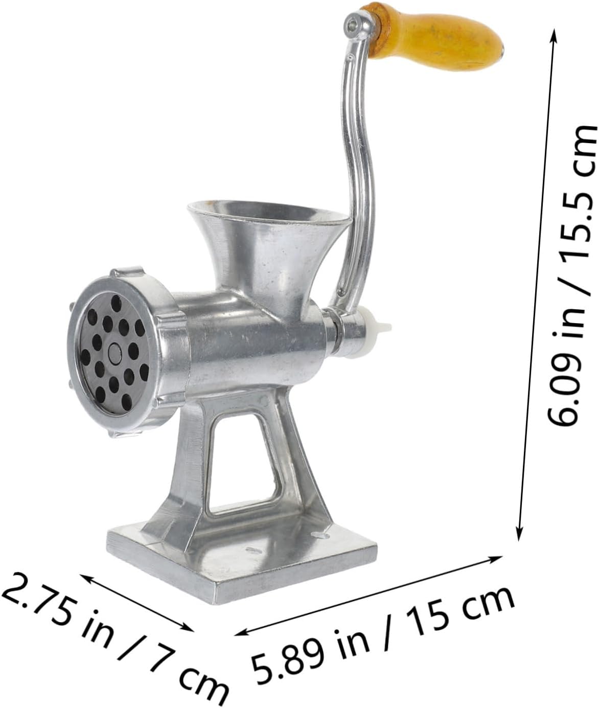 PRETYZOOM 1set Ergonomic Manual Meat Grinder Machine Sausage Filler for Beef Pork