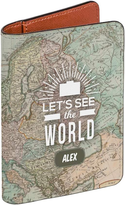 Vintage Map Collection - Personalized RFID Passport Holder for Women and Men