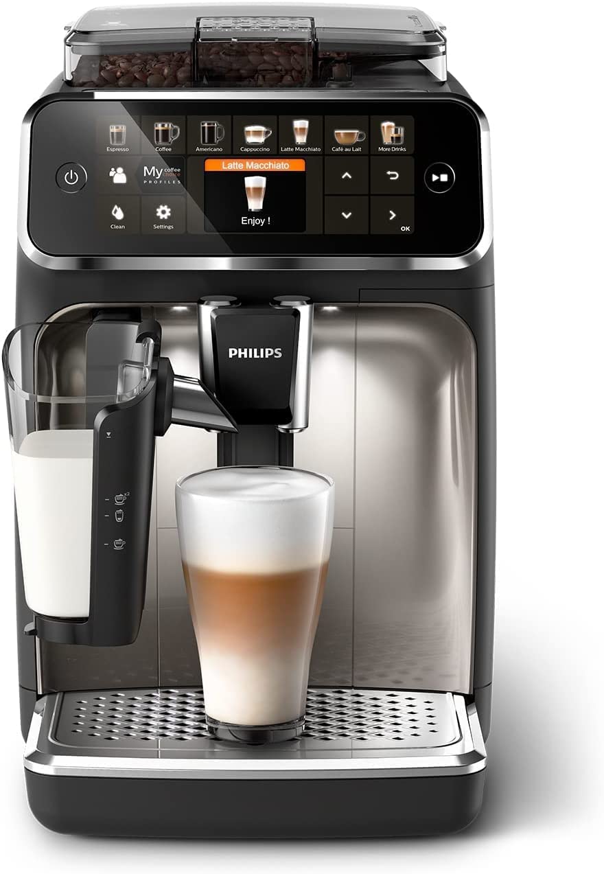 L'Or Espresso Café Grano Colombia 100% Arábica, 500 g + Philips Serie 5400 Cafetera automática - Sistema de Leche LatteGo, 12 Variedades de Café, Pantalla Intuitiva, 4 Perfiles de Usuario